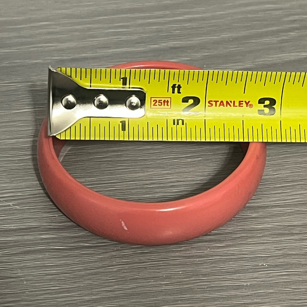 Vintage Coral Plastic Bangle Bracelet - Picture 7 of 7